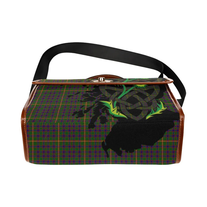 Scottish Hall Clan Tartan Waterproof Canvas Bag With Thistle Tartan Plaid 5