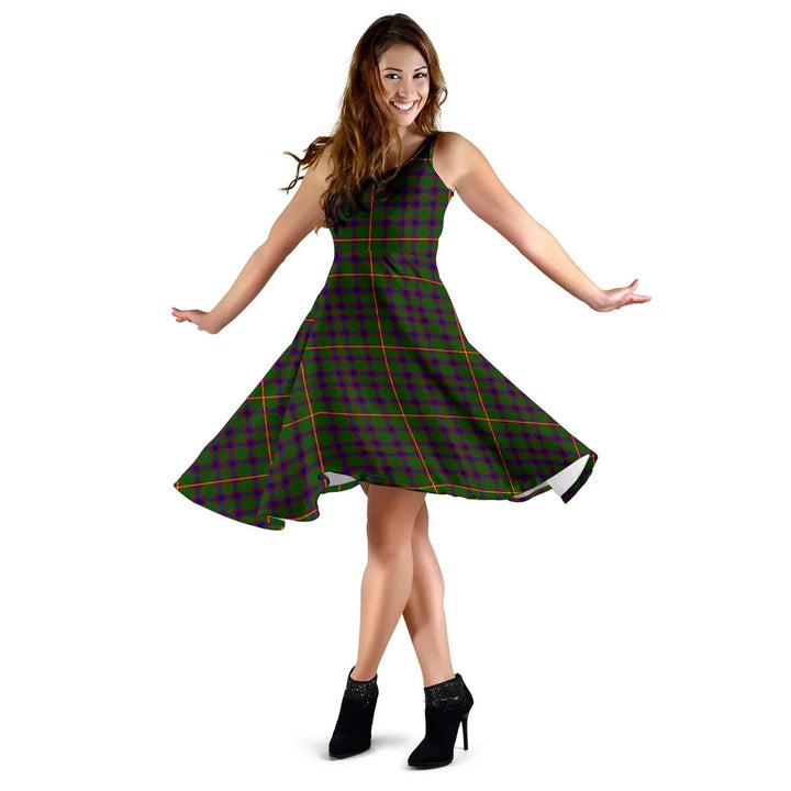 Scottish Hall Clan Tartan Women Midi Dress