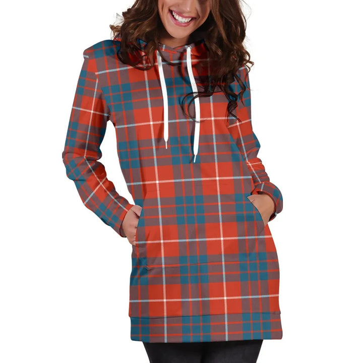 Scottish Hamilton Ancient Clan Tartan Hoodie Dress