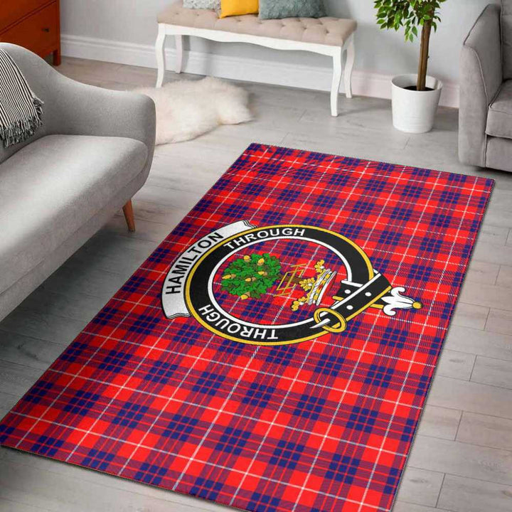 Scottish Hamilton Clan Crest Tartan Area Rug Tartan Plaid 1