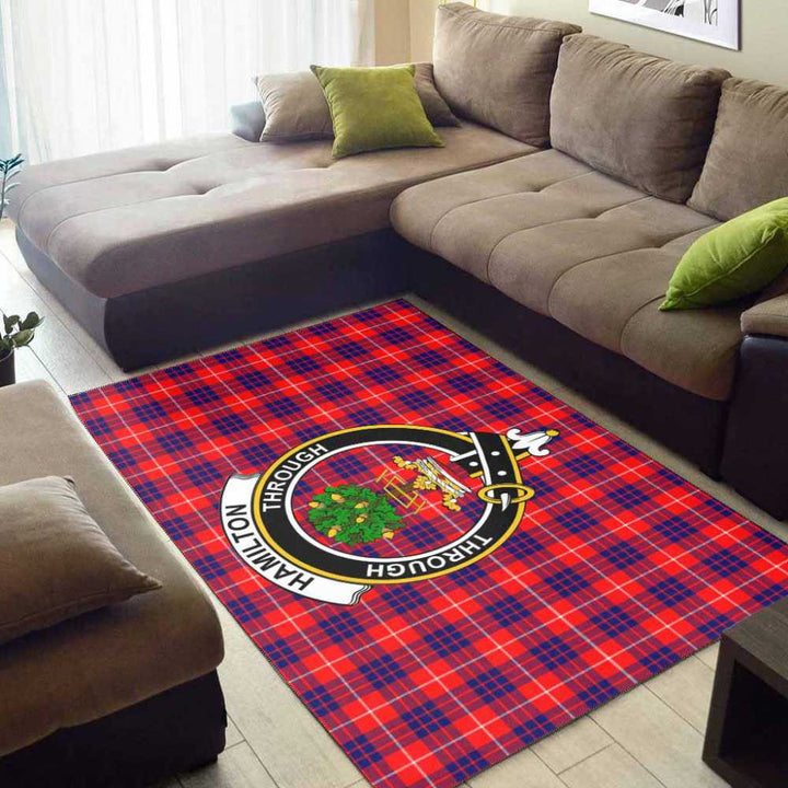 Scottish Hamilton Clan Crest Tartan Area Rug Tartan Plaid 2
