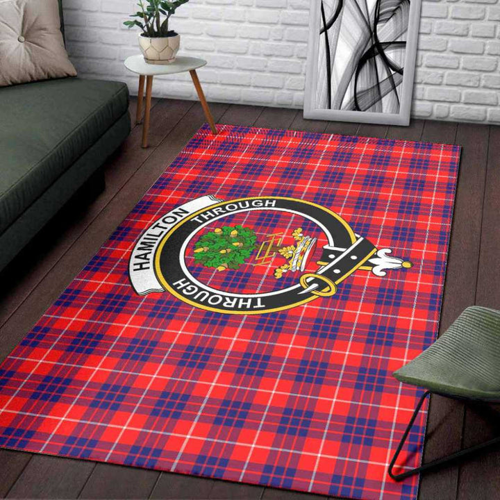 Scottish Hamilton Clan Crest Tartan Area Rug Tartan Plaid 3