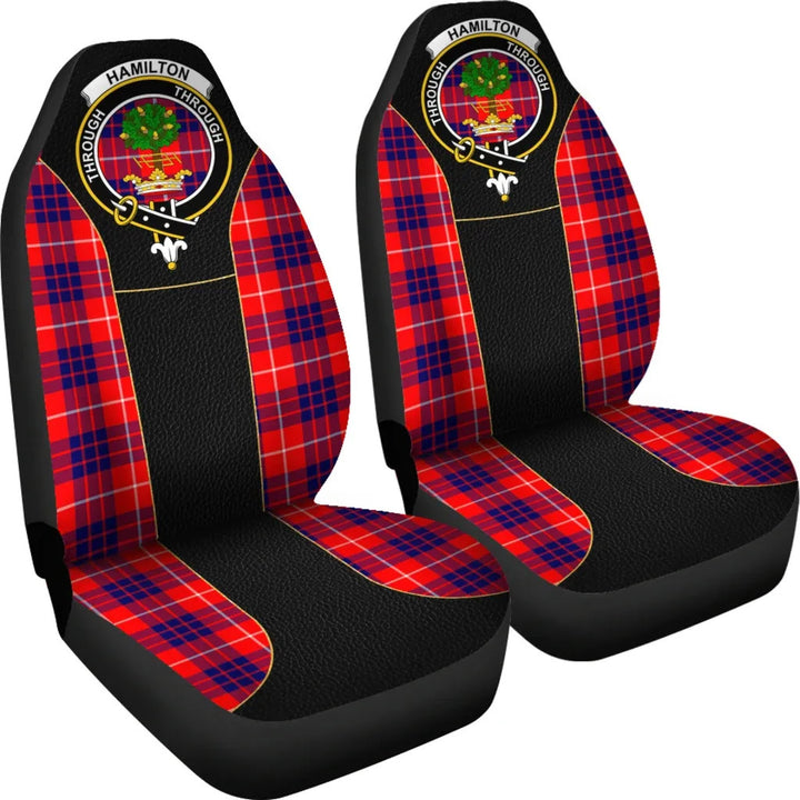 Scottish Hamilton Clan Crest Tartan Car Seat Covers - Special Style 3