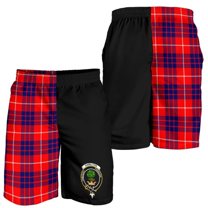 Scottish Hamilton Clan Crest Tartan Half of Me Men's Shorts