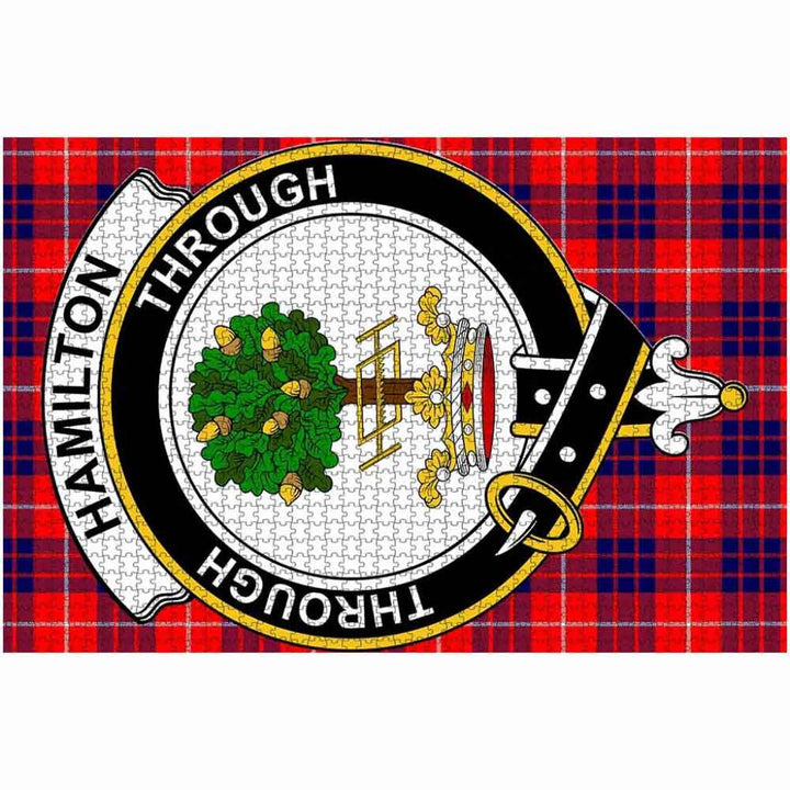 Scottish Hamilton Clan Crest Tartan Jigsaw Puzzle 2