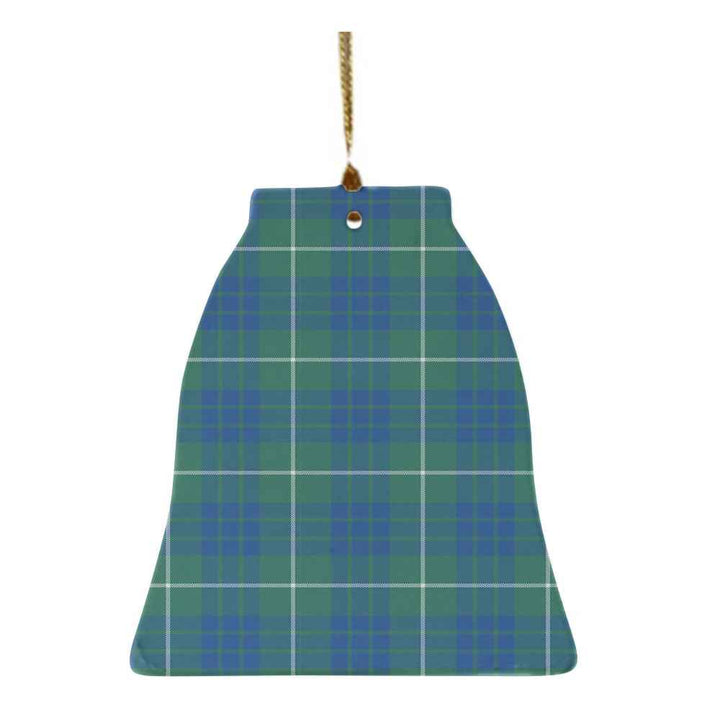 Scottish Hamilton Hunting Ancient Clan Tartan Ceramic Ornament Bell Shape Tartan Plaid