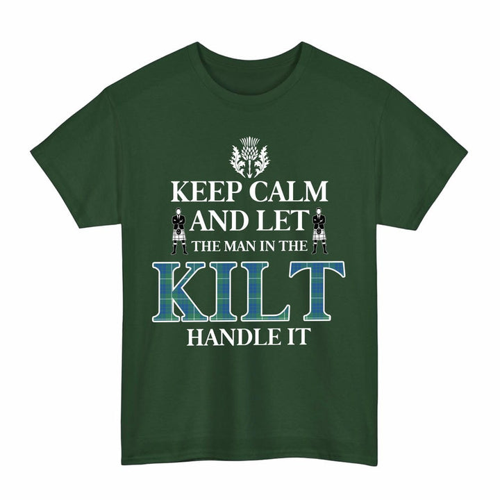 Scottish Hamilton Hunting Ancient Clan Tartan T-Shirt - Keep Calm Tartan Plaid Forest Green Color