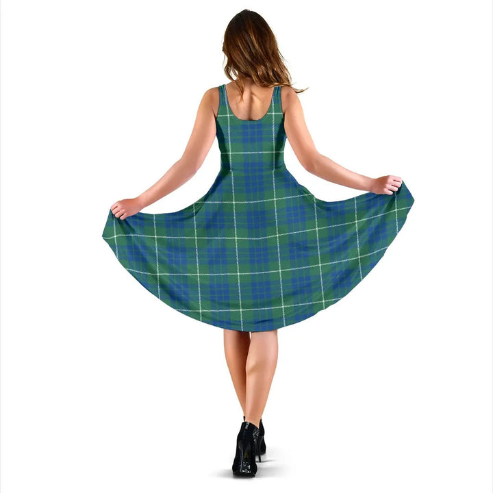 Scottish Hamilton Hunting Ancient Clan Tartan Women Midi Dress