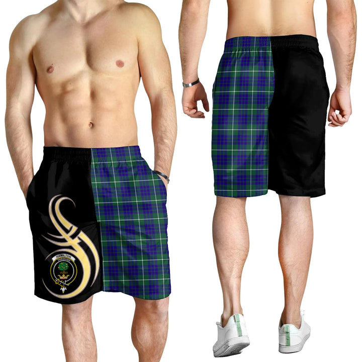 Scottish Hamilton Hunting Modern Clan Crest Tartan Believe in Me Men's Shorts