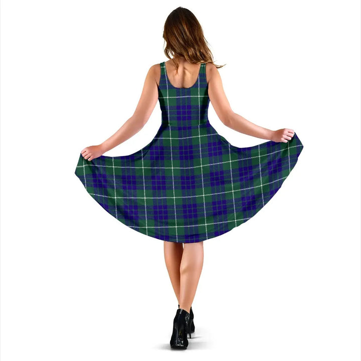 Scottish Hamilton Hunting Modern Clan Tartan Women Midi Dress