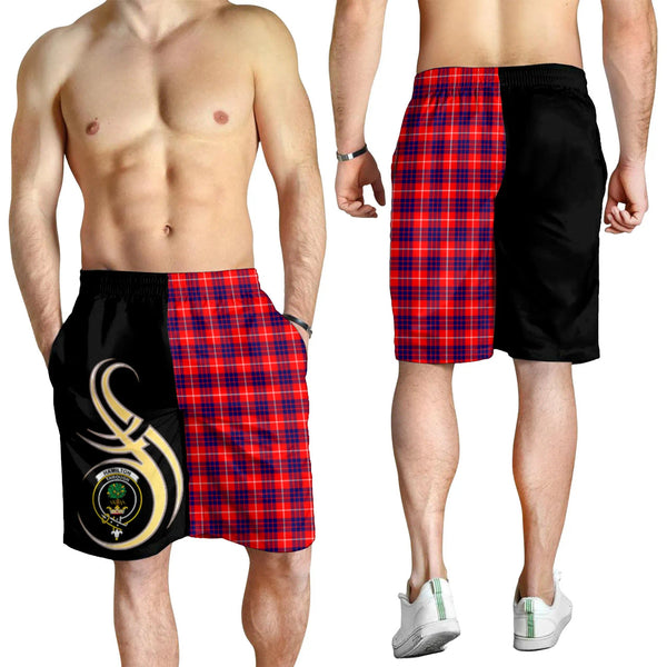 Scottish Hamilton Modern Clan Crest Tartan Believe in Me Men's Shorts