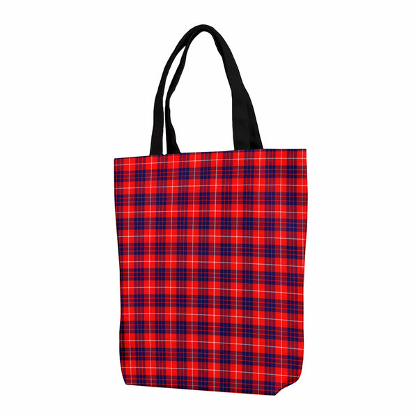 Scottish Hamilton Modern Clan Tartan Canvas Bag With Shoulder Strap Tartan Plaid 1