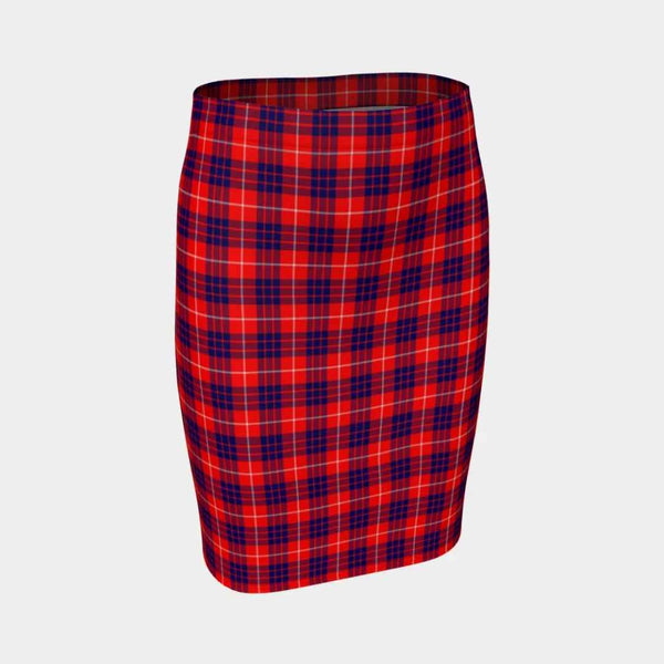 Scottish Hamilton Modern Clan Tartan Fitted Skirt Tartan Plaid 1