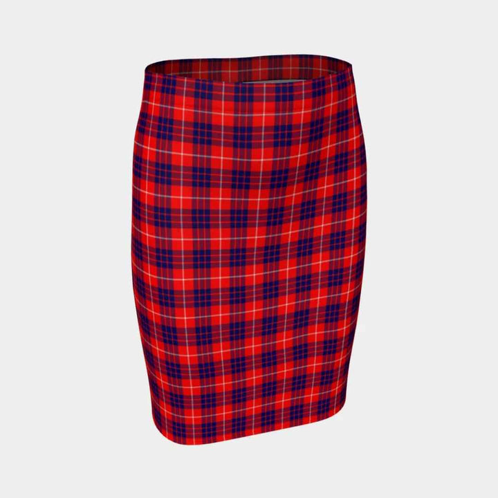 Scottish Hamilton Modern Clan Tartan Fitted Skirt Tartan Plaid 1