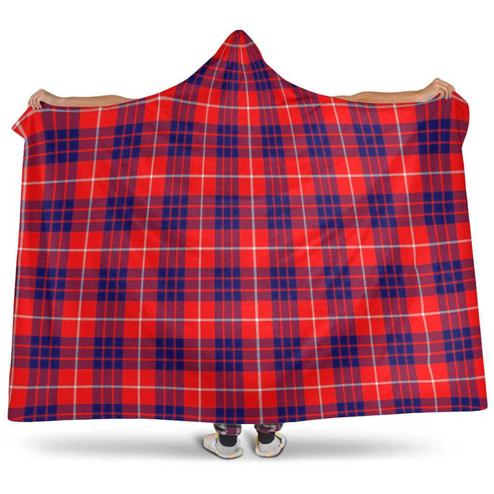 Scottish Hamilton Modern Clan Tartan Hooded Blanket Tartan Plaid 1