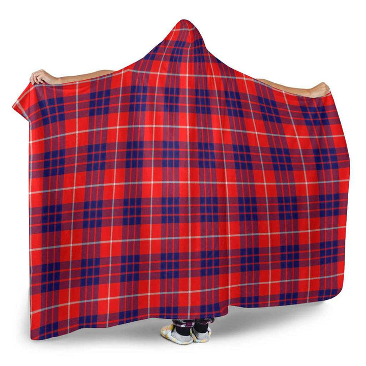 Scottish Hamilton Modern Clan Tartan Hooded Blanket Tartan Plaid 2