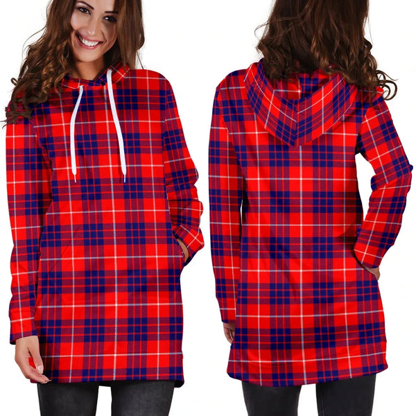 Scottish Hamilton Modern Clan Tartan Hoodie Dress