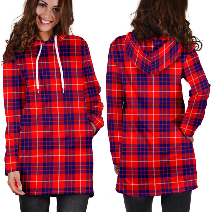 Scottish Hamilton Modern Clan Tartan Hoodie Dress