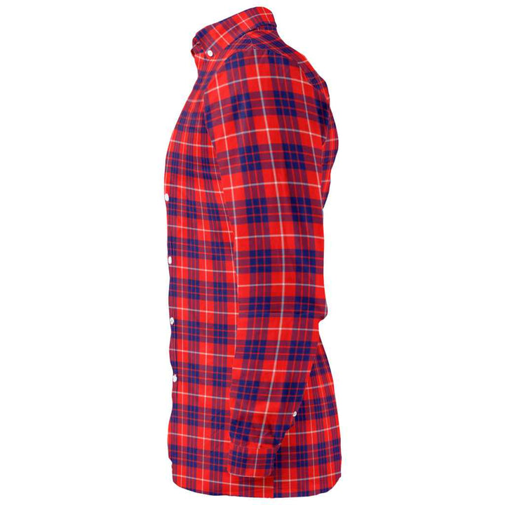 Scottish Hamilton Modern Clan Tartan Long Sleeve Shirt Tartan Plaid