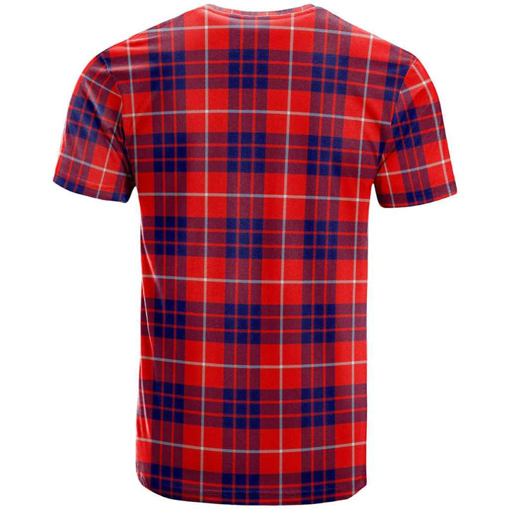 Scottish Hamilton Modern Clan Tartan T-Shirt Back Side Tartan Plaid