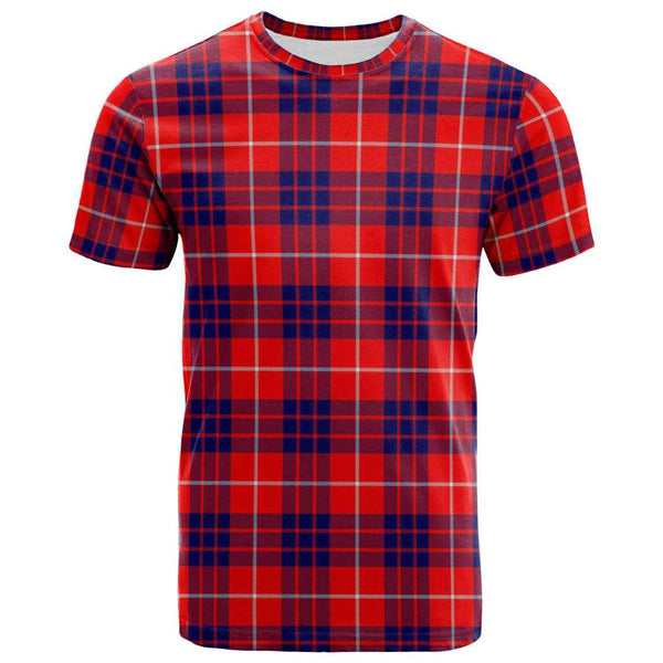 Scottish Hamilton Modern Clan Tartan T-Shirt Front Side Tartan Plaid