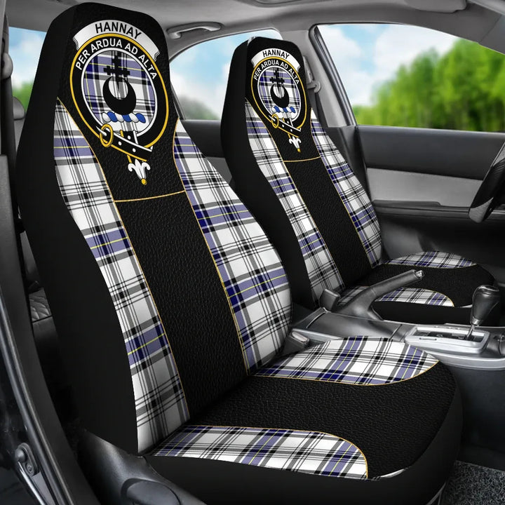 Scottish Hannay Clan Crest Tartan Car Seat Covers - Special Style 3