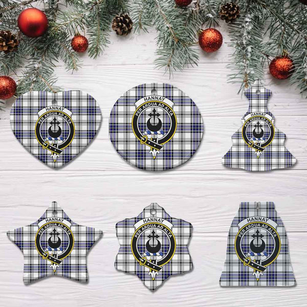 Scottish Hannay Clan Crest Tartan Ceramic Ornament All Tartan Plaid