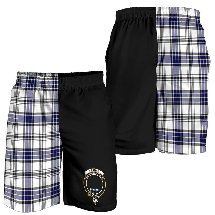 Scottish Hannay Clan Crest Tartan Half of Me Men's Shorts