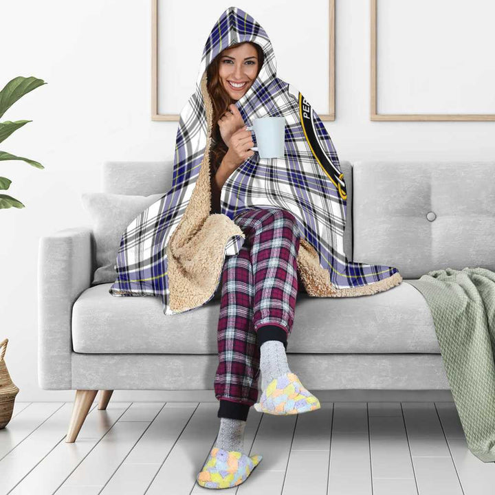 Scottish Hannay Clan Crest Tartan Hooded Blanket Tartan Plaid 5