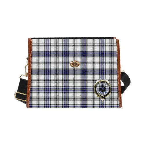 Scottish Hannay Clan Crest Tartan Waterproof Canvas Bag Tartan Plaid 2