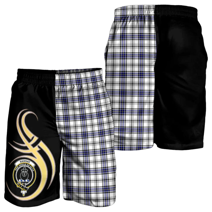 Scottish Hannay Modern Clan Crest Tartan Believe in Me Men's Shorts