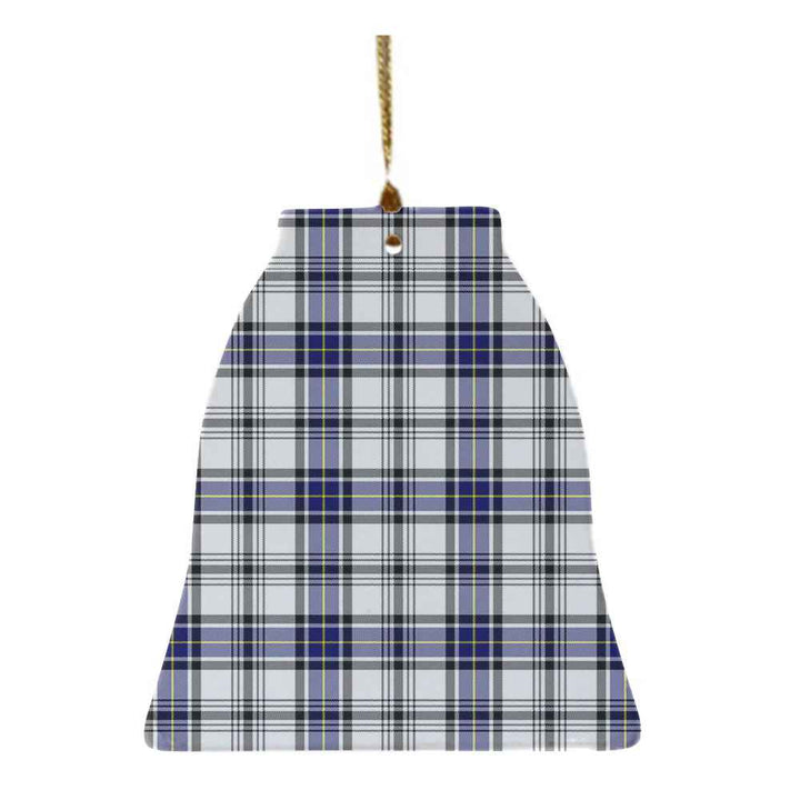 Scottish Hannay Modern Clan Tartan Ceramic Ornament Bell Shape Tartan Plaid