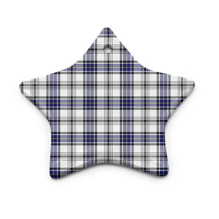 Scottish Hannay Modern Clan Tartan Ceramic Ornament Star Shape Tartan Plaid