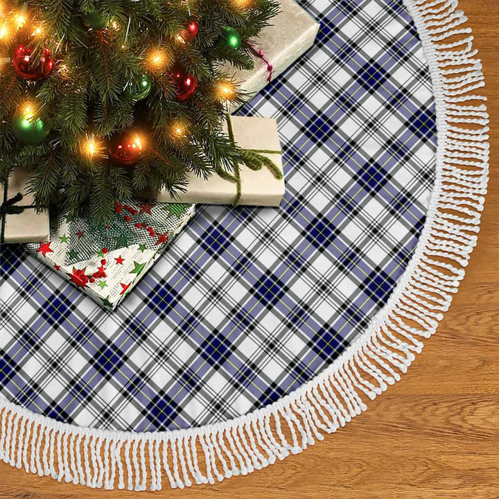 Scottish Hannay Modern Clan Tartan Christmas Tree Skirt Tassels 2 Tartan Plaid