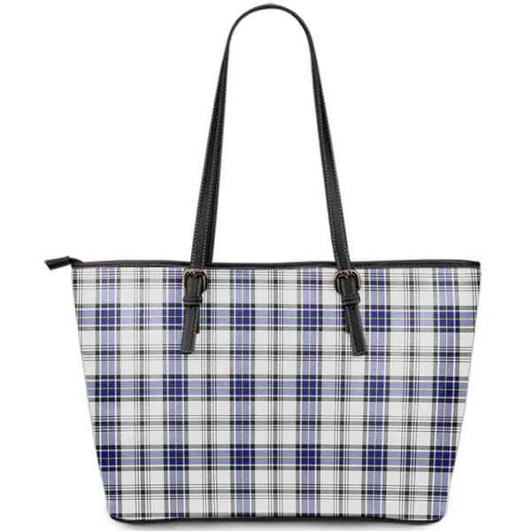 Scottish Hannay Modern Clan Tartan Leather Tote Tartan Plaid