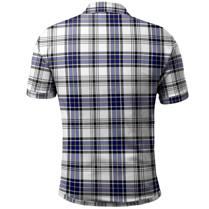 Scottish Hannay Modern Clan Tartan Polo Shirt Back Side Tartan Plaid