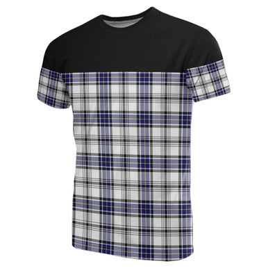Scottish Hannay Modern Clan Tartan T-Shirt Horizontal Style Front Side Tartan Plaid