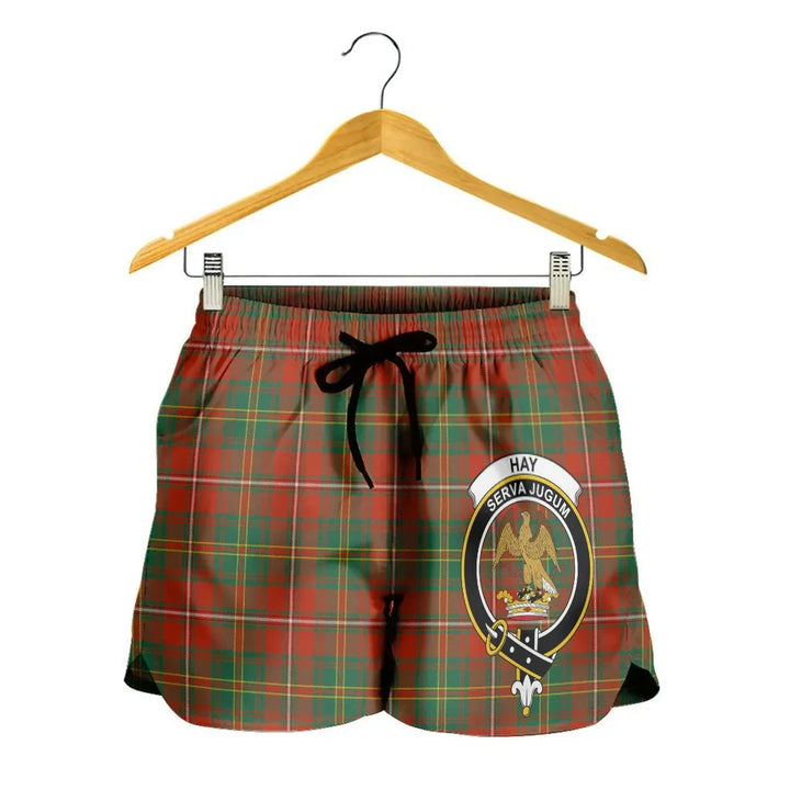 Scottish Hay Ancient Clan Crest Tartan Women Shorts
