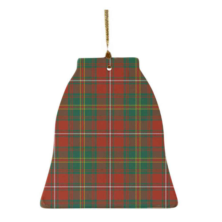 Scottish Hay Ancient Clan Tartan Ceramic Ornament Bell Shape Tartan Plaid