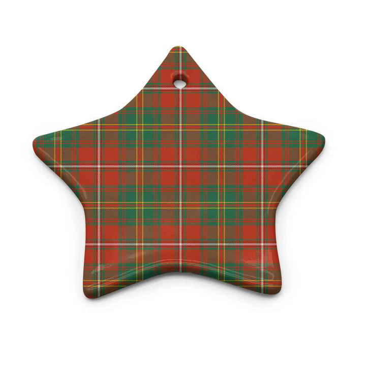 Scottish Hay Ancient Clan Tartan Ceramic Ornament Star Shape Tartan Plaid
