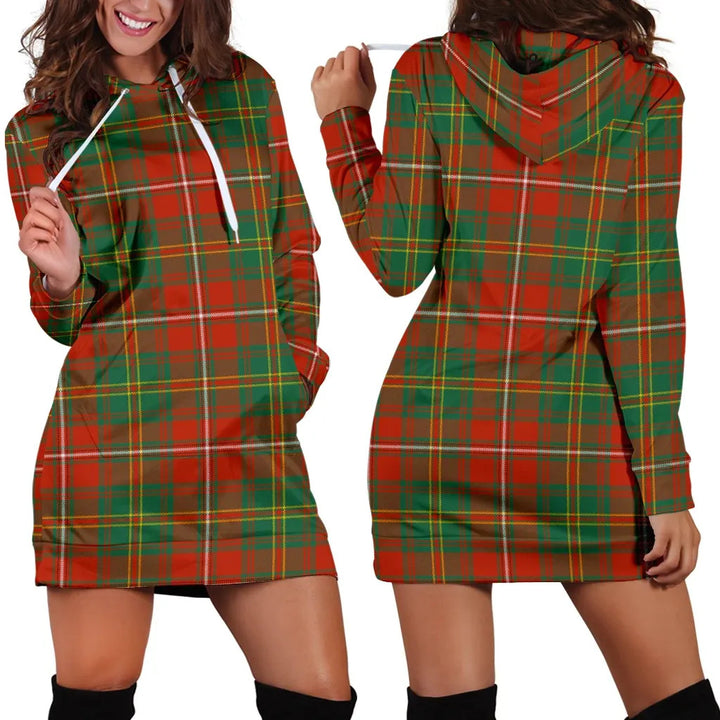 Scottish Hay Ancient Clan Tartan Hoodie Dress
