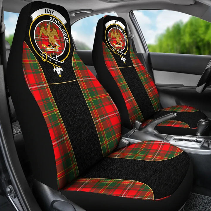 Scottish Hay Clan Crest Tartan Car Seat Covers - Special Style 3
