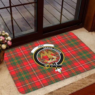 Scottish Hay Clan Crest Tartan Door Mat Tartan Plaid 1