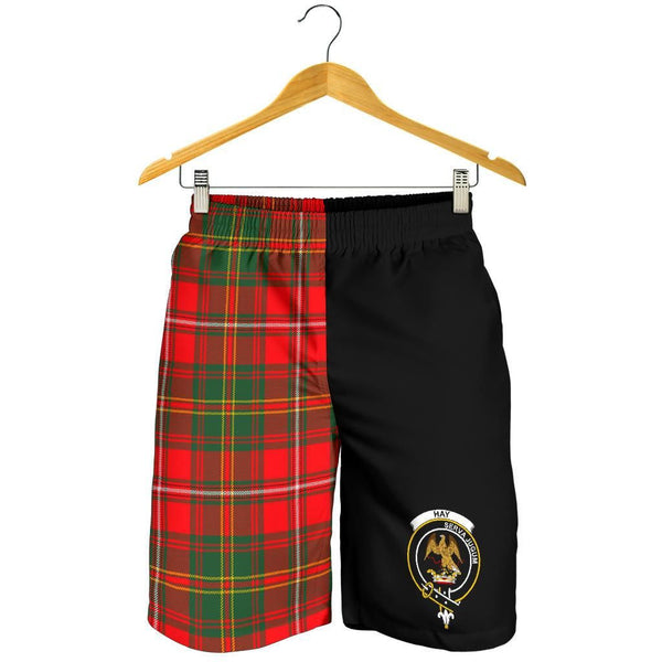 Scottish Hay Clan Crest Tartan Half of Me Men's Shorts