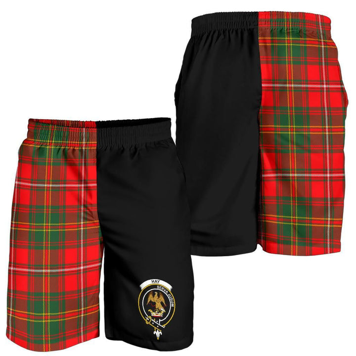 Scottish Hay Clan Crest Tartan Half of Me Men's Shorts