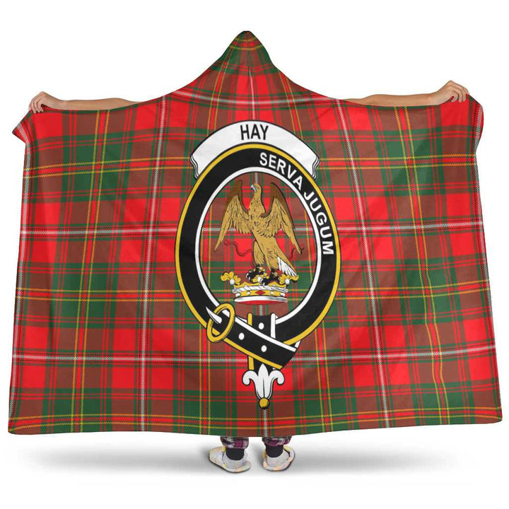 Scottish Hay Clan Crest Tartan Hooded Blanket Tartan Plaid 1