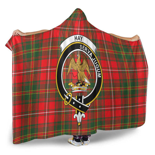 Scottish Hay Clan Crest Tartan Hooded Blanket Tartan Plaid 2