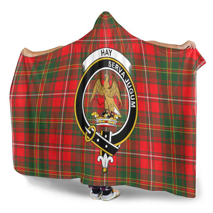 Scottish Hay Clan Crest Tartan Hooded Blanket Tartan Plaid 3