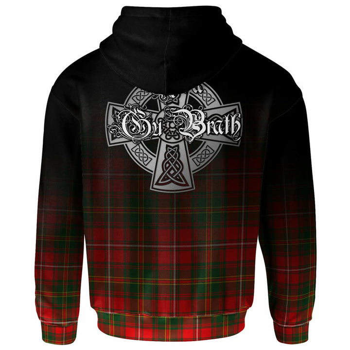 Scottish Hay Clan Crest Tartan Hoodie - Alba Gu Brath Family Crest Celtic Inspired Back Side Tartan Plaid
