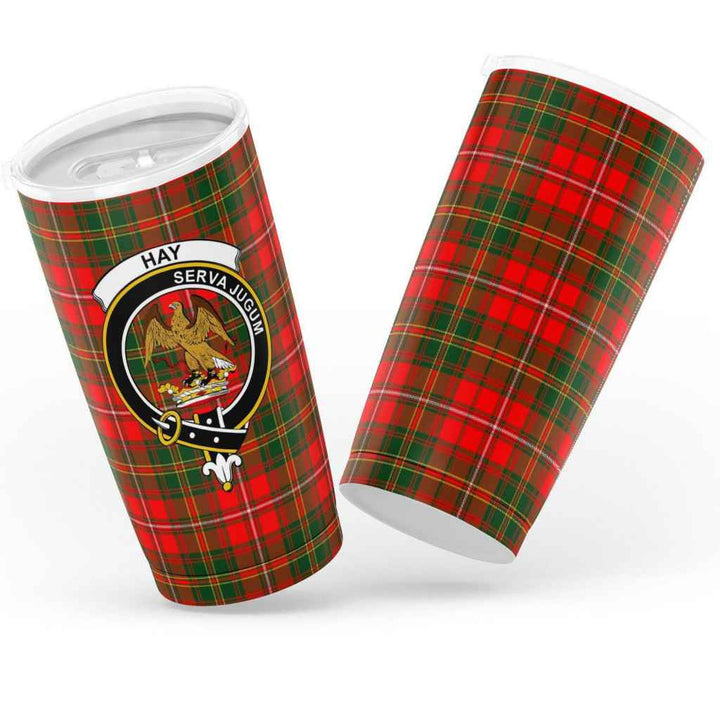 Scottish Hay Clan Crest Tartan Insulated Tumbler Tartan Plaid 3